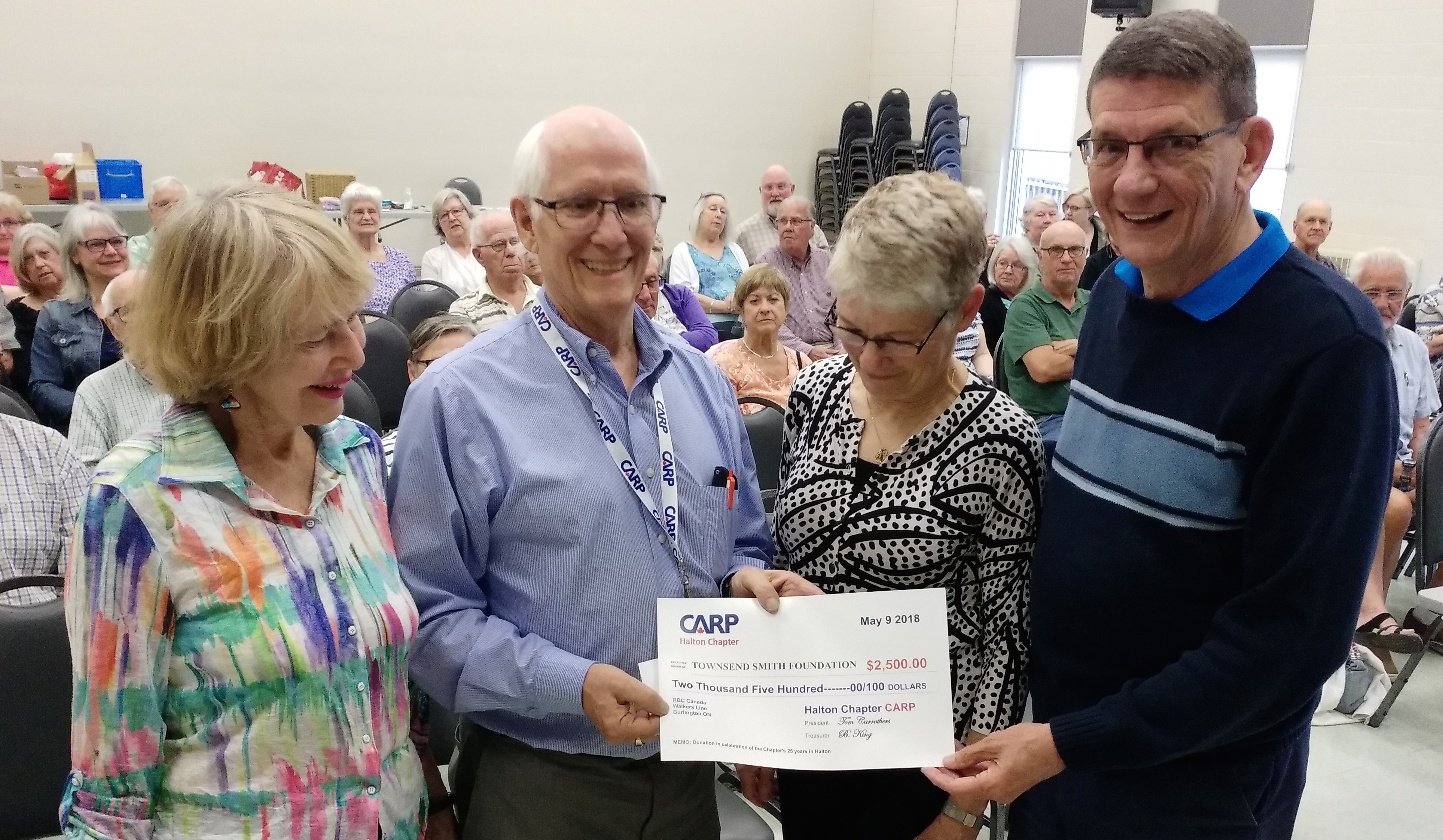 CARP (Canadian Association of Retired Persons) Halton Chapter is Celebrating its 25th Anniversary